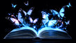 © Concept Photo Studio - Livre ouvert avec papillons s'envolant des pages