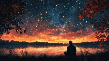 Observing fall constellations.