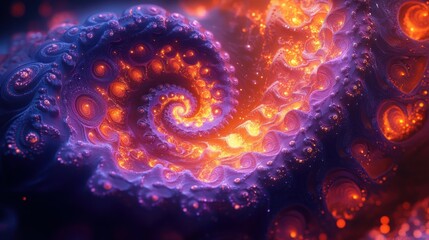 Wall Mural - psychedelic fractal swirls