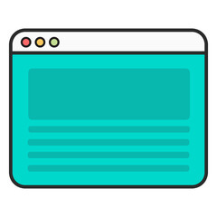 Wall Mural - browser internet homepage icon png, transparent background
