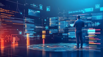 database developer illustration concept.