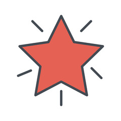 Sticker - Glowing Star Vector Icon