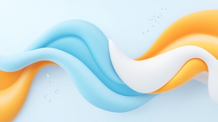 Wall Mural - Colorful Liquid Waves Flowing Lightly