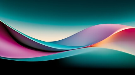 Wall Mural - Vibrant Abstract Waves in Dynamic Composition