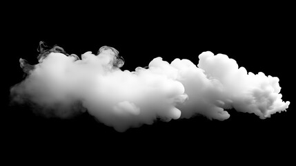 Wall Mural - ink white smoke on black background
