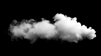 Wall Mural - ink white smoke on black background