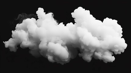 Ink white smoke on black background
