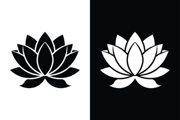 Wall Mural - lotus flower logo. vector illustrations isolated on white background.