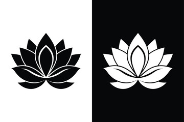 Wall Mural - lotus flower logo. vector illustrations isolated on white background.