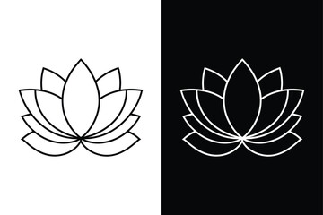 Wall Mural - lotus flower logo. vector illustrations isolated on white background.