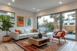 © AdibaZR - Modern living room with stylish decor and natural light.