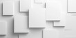 © Kamonwan - Abstract arrangement of blank white squares on a white background.