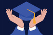 © Deivison - Hand holding a graduation cap, concept of graduation, knowledge and education.