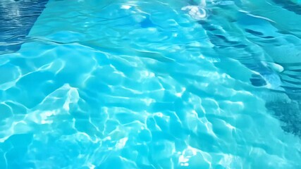 Wall Mural - pure blue water in the pool with light reflections. blue water in the pool. waves in the pool. pure 