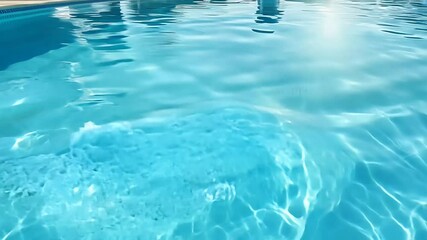 Wall Mural - pure blue water in the pool with light reflections. blue water in the pool. waves in the pool. pure 