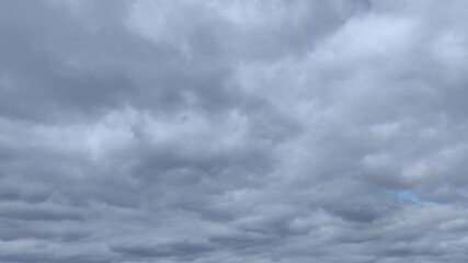 Wall Mural - strange gray stratocumulus clouds moving