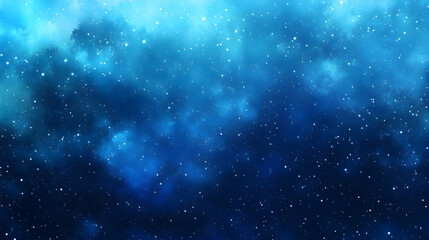 Wall Mural - Abstract Cosmic Background with Blue Hues and Twinkling Stars