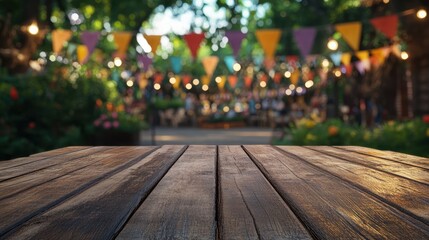 The Wooden Table in Nature