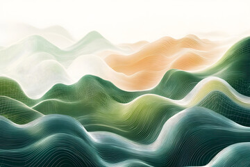 Wall Mural - Mountain forest backgrounds abstract line.