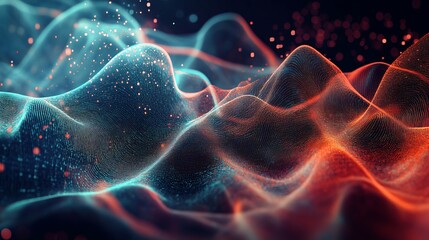 Abstract digital background with technological and scientific elements
