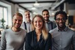 © NikoG - Smiling portrait of a diverse group of business people in office