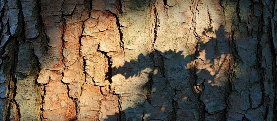 Leinwandbilder - Shadow Play With The Bark Of A Tree