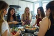 © kitipol - A group of international students sharing a meal in a dorm kitchen, discussing their experiences and preparing for the school year