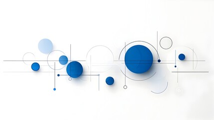 Fototapete - Sleek and Futuristic Abstract Composition with Overlapping Translucent Circles for Dynamic Business or Tech Presentation Purposes