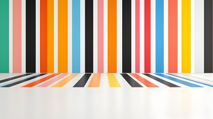 Poster - Striking Pop Art Inspired Abstract Background with Bold Vibrant Stripes and Colors Perfect for Banners Covers Flyers and Other Promotional Design Templates