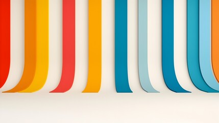 Leinwandbilder - Vibrant pop art inspired abstract background with bold stripes and lines in a range of bright saturated colors  Ideal for use as a dynamic eye catching design element in modern flyers banners covers