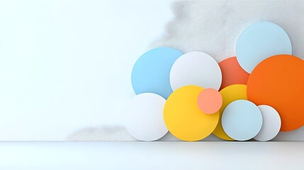 Leinwandbilder - Dynamic abstract design featuring overlapping circles in a smooth modern layout  This visually striking background is perfect for high tech business or professional digital presentations websites