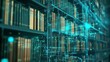 © thenort - A digital library with glowing shelves and circuit-like patterns, symbolizing knowledge and technology.