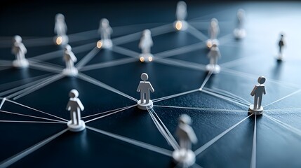 Aufkleber - Symbolic representation of a diverse collaborative community working together in a supportive network to achieve common goals and shared successes