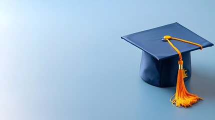 Poster - Graduation Cap Floating in the Wind with Vast Empty Space Symbolizing New Beginnings Opportunities and Endless Possibilities After Completing Education