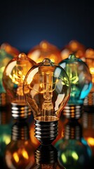Wall Mural - lighting bulb hd 8k wallpaper stock photographic image