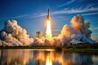 © Sathaporn Buarabut - Rocket launch in early morning with depth of field effect