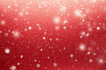 Canvas Print - Red background with white snowflakes, vector illustration