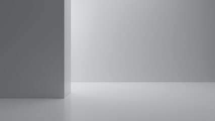 Wall Mural - abstract futuristic empty floor and room sci-fi corridor with light for showcase,room,interior,displ