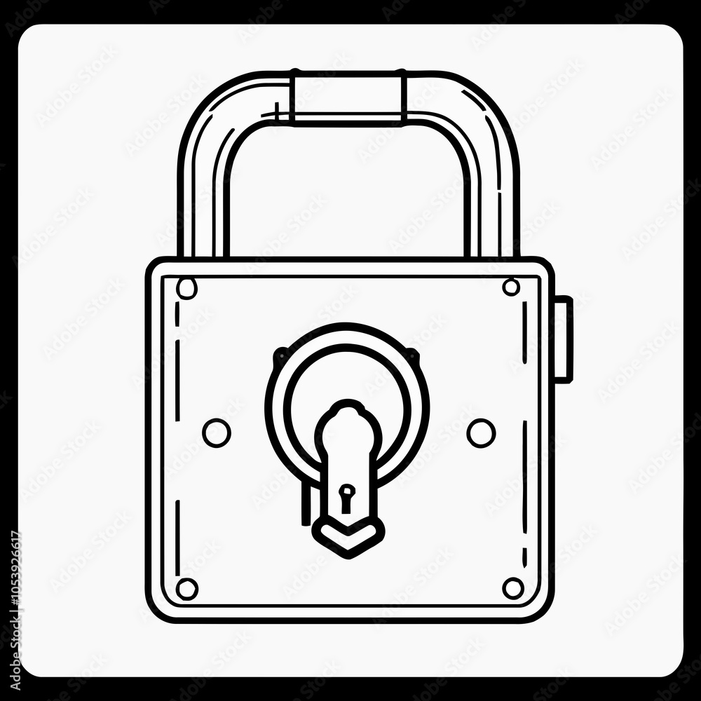 Lock icon. locked and unlocked black outline icon set for app, ui, ux ...