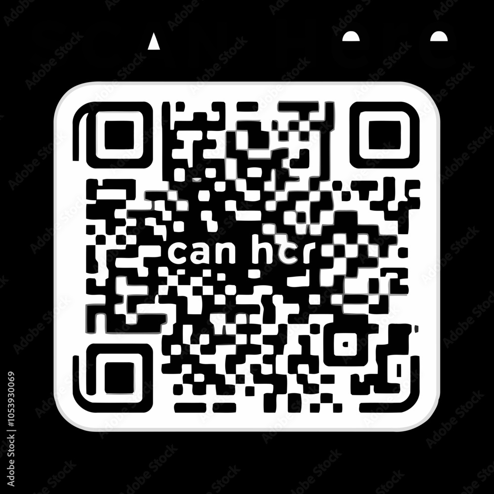 Scan here QR code blank frame. printable scan here sticker template for ...