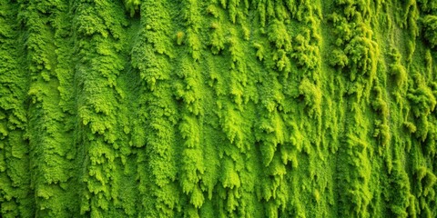 Background wall covered in green algae creating a natural and textured backdrop for design projects