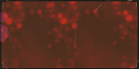 Canvas Print - Red bokeh lights on a dark background.