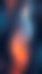 Canvas Print - Abstract background with blurred orange and blue lights.