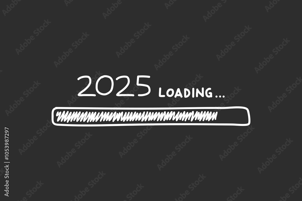 Loading process ahead of the 2025 new year. 2025 new year celebration ...