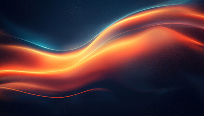 Wall Mural - glowing futuristic wave pattern in dark space illustration generated by ai