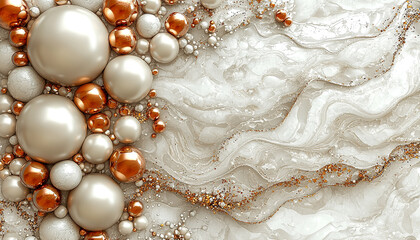 Wall Mural - shiny sphere in bright colors, futuristic fractal shape generated by ai