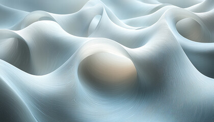 Wall Mural - smooth wave pattern illustration on futuristic modern backdrop generated by ai