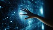 © Nazia - Hand Touching Digital Metaverse Interface, Concept of Data Science and Next-Generation Technology Transformation