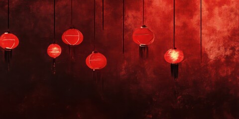 A rich red textured background designed for Chinese New Year, creating a festive atmosphere. The illustration serves as a perfect backdrop for celebrations and festive designs.