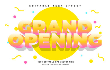 Grand opening editable text effect template